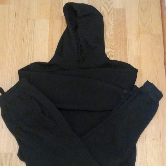 2 Piece Heavy Sweatsuit Joggers/Pullover Hoodie Sweathshirt Size Small